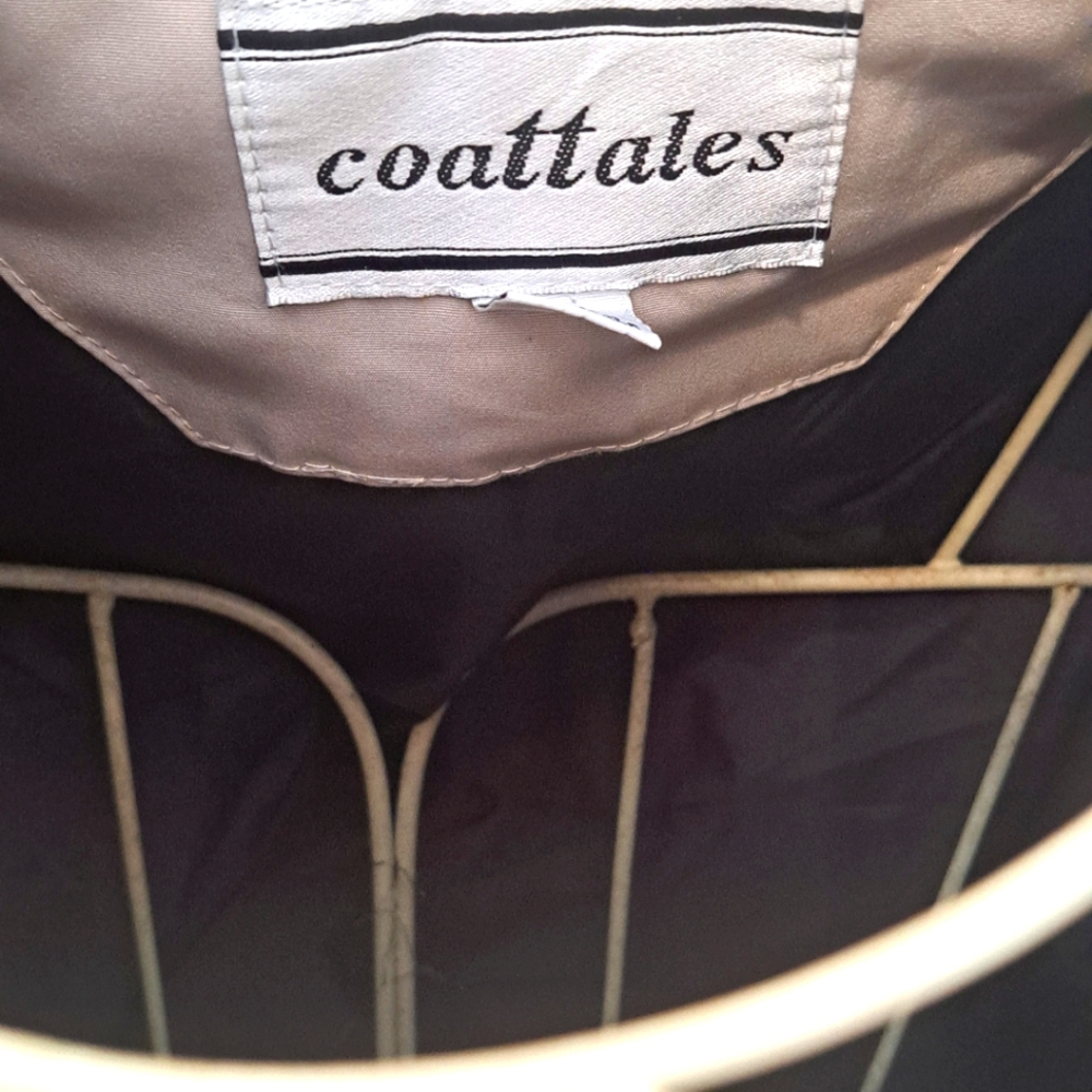 Vtg. 90s Women's Coattales Black And Tan Classic Hooded Jacket, Size Medium. - Picture 3 of 8